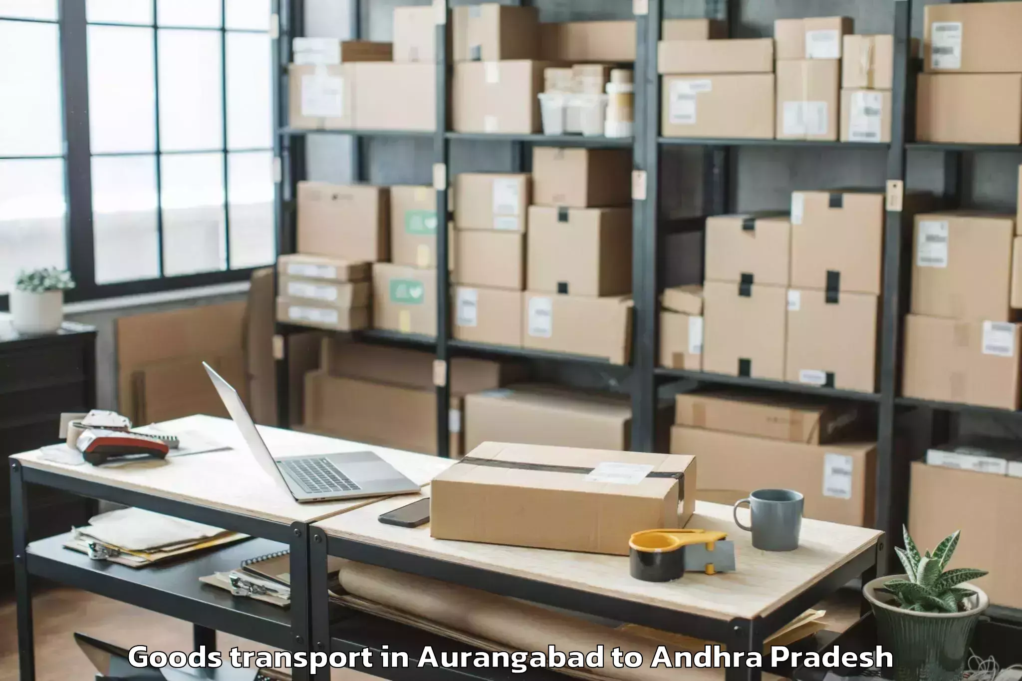 Affordable Aurangabad to Kovvur Goods Transport